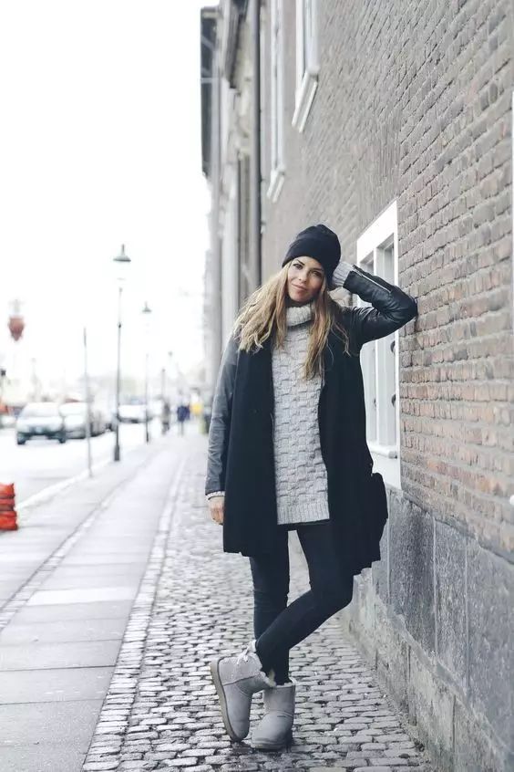 ugg穿搭很潮却很土,谁说穿oversize的就没有好身材