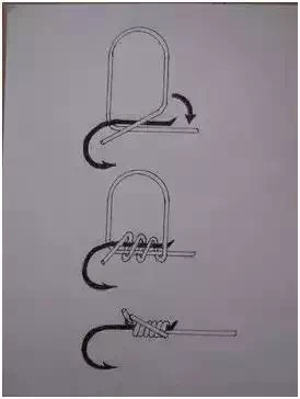 钓鱼主线绑钩方法图解,翻板钩的最佳绑法图解