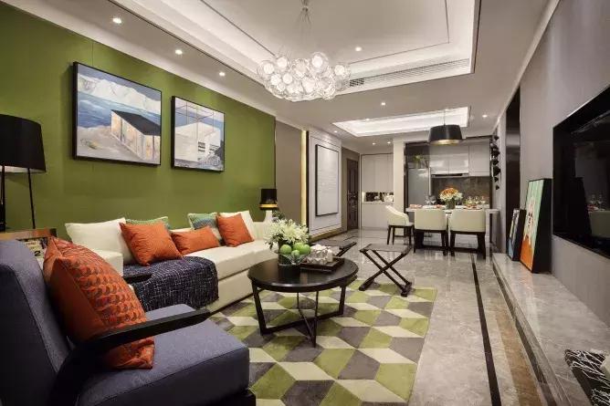 现代简约三室二厅两卫装修效果图,80平米两室一厅现代简约风简装图