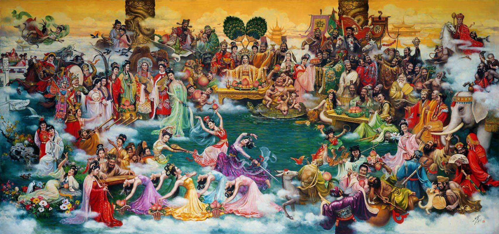 中国神仙体系和道教神仙体系,中国道教神仙谱系全图大全