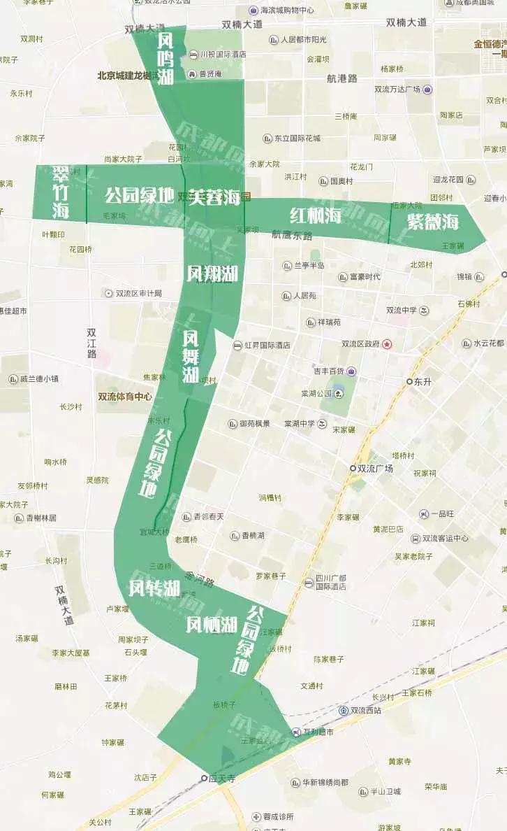 双流打造五湖四海公园战略,双流五湖四海项目