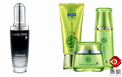 百雀羚小绿瓶和兰蔻,百雀羚与兰蔻