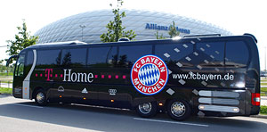 顶级俱乐部大巴,顶级球队大巴车