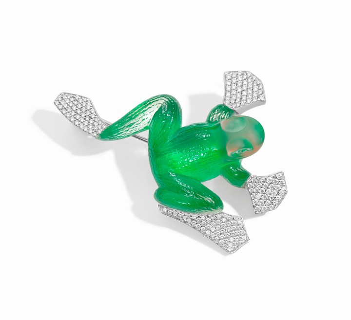 动物主题胸针新作：蜥蜴、青蛙与企鹅