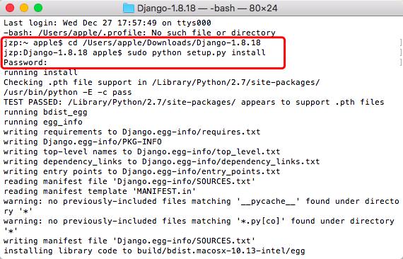 macpython开发环境搭建,pythondjango与vue开发