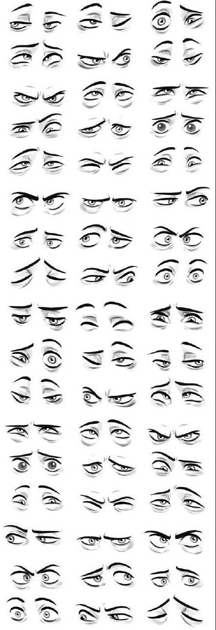 动物眼睛的画法大全,q版人物的眼睛画法