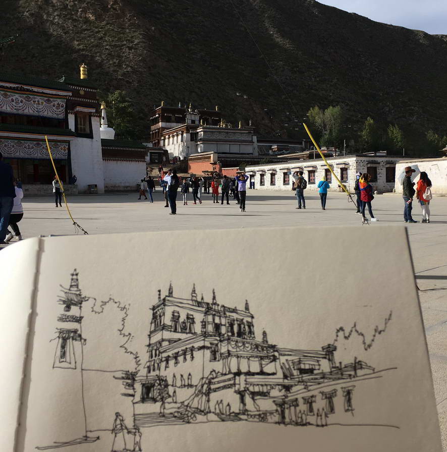 边走边画一场手绘的旅行,有一种旅行画边走边画