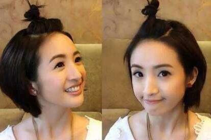 赵丽颖和林依晨是不是长得有点像,赵丽颖林依晨短发