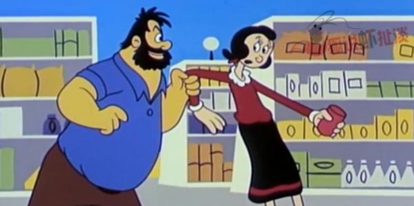 8090怀旧经典动画片大力水手,大力水手动画吃菠菜片段