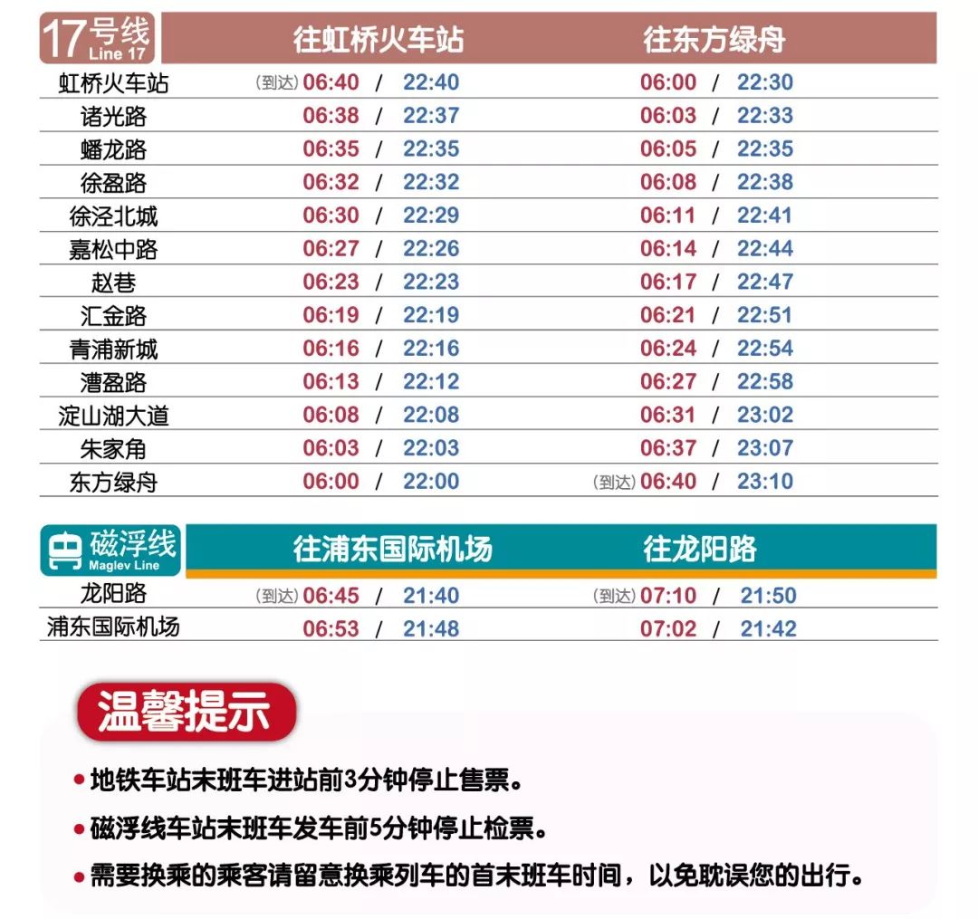 上海地铁12号线首末班时间,上海地铁16号线首末班车时间