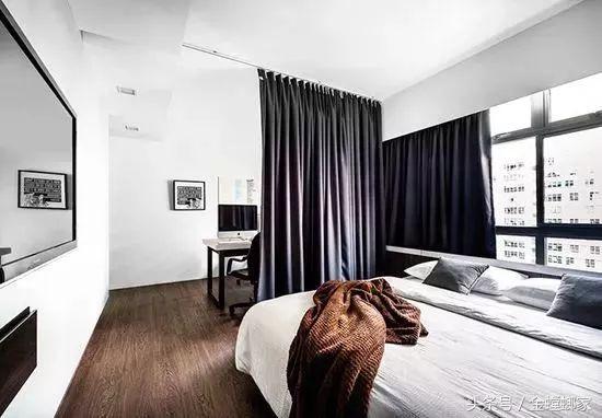 客厅阳台隔断窗帘效果,伸缩客厅窗帘隔断