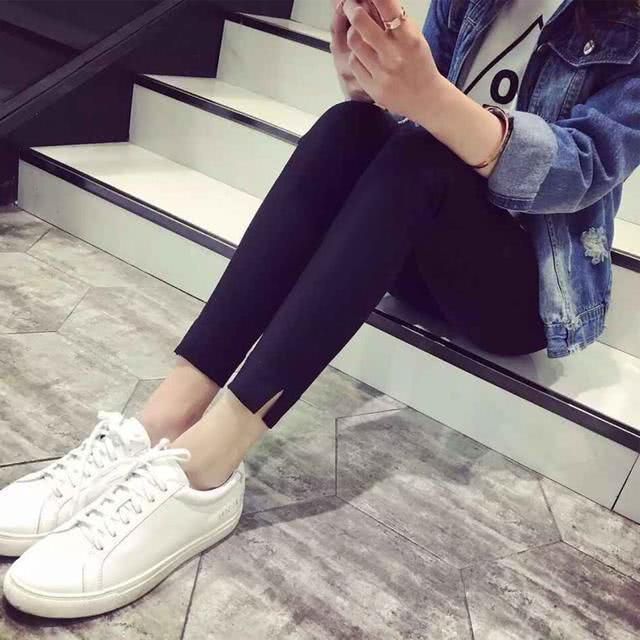 pu皮高腰时髦皮裤小脚裤外穿,时尚显瘦显高小脚皮裤