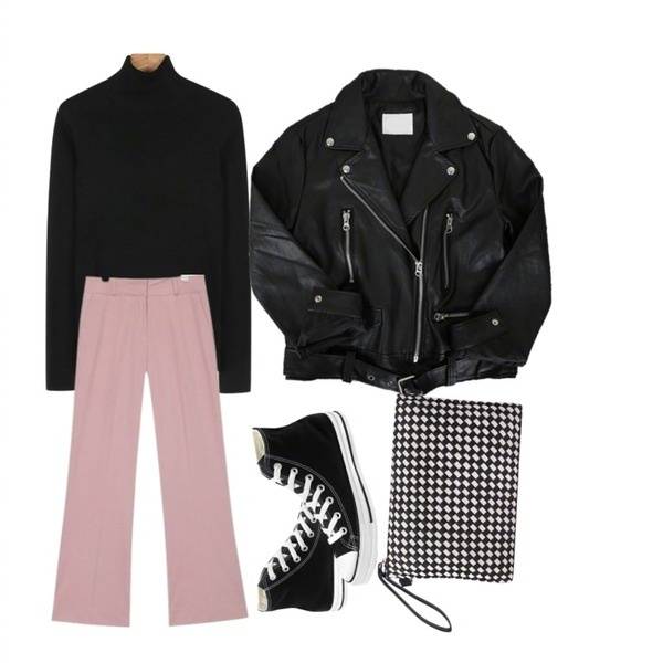 浅粉色裤子卫裤怎么搭配上衣,粉色松紧裤子怎么搭配显得好看