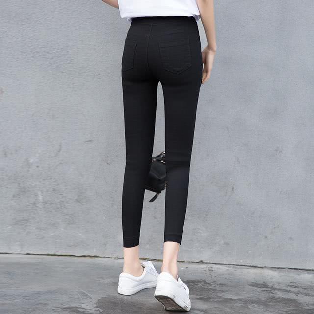 pu皮高腰时髦皮裤小脚裤外穿,时尚显瘦显高小脚皮裤