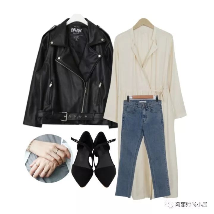 韩版皮夹克搭配什么裤子,韩版宽松皮夹克搭配什么裤子