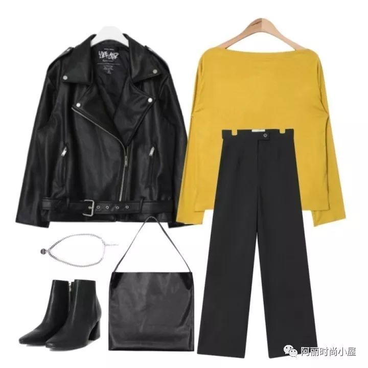 韩版皮夹克搭配什么裤子,韩版宽松皮夹克搭配什么裤子