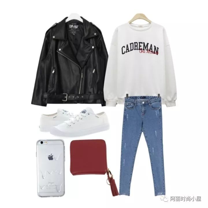 韩版皮夹克搭配什么裤子,韩版宽松皮夹克搭配什么裤子
