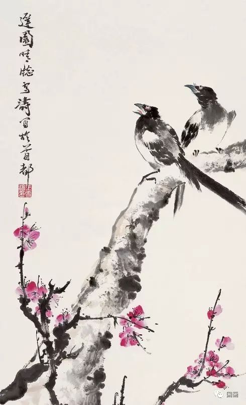 花鸟大师王雪涛画梅,王雪涛花鸟画图片梅花
