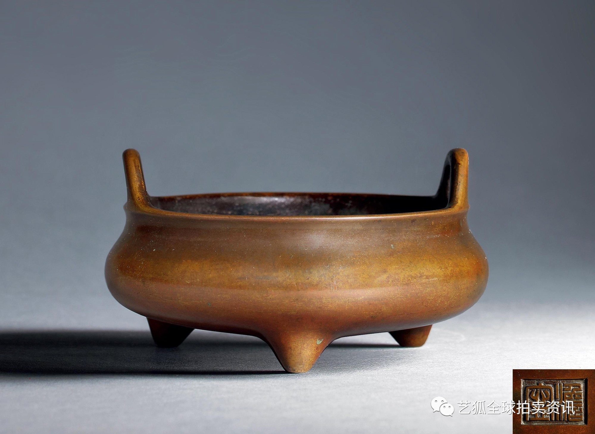 石叟镶银丝铜炉拍卖纪录,铜炉拍卖价格一览表