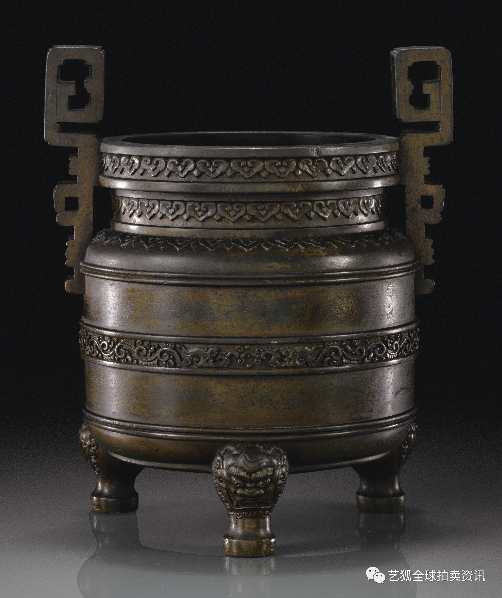 石叟镶银丝铜炉拍卖纪录,铜炉拍卖价格一览表