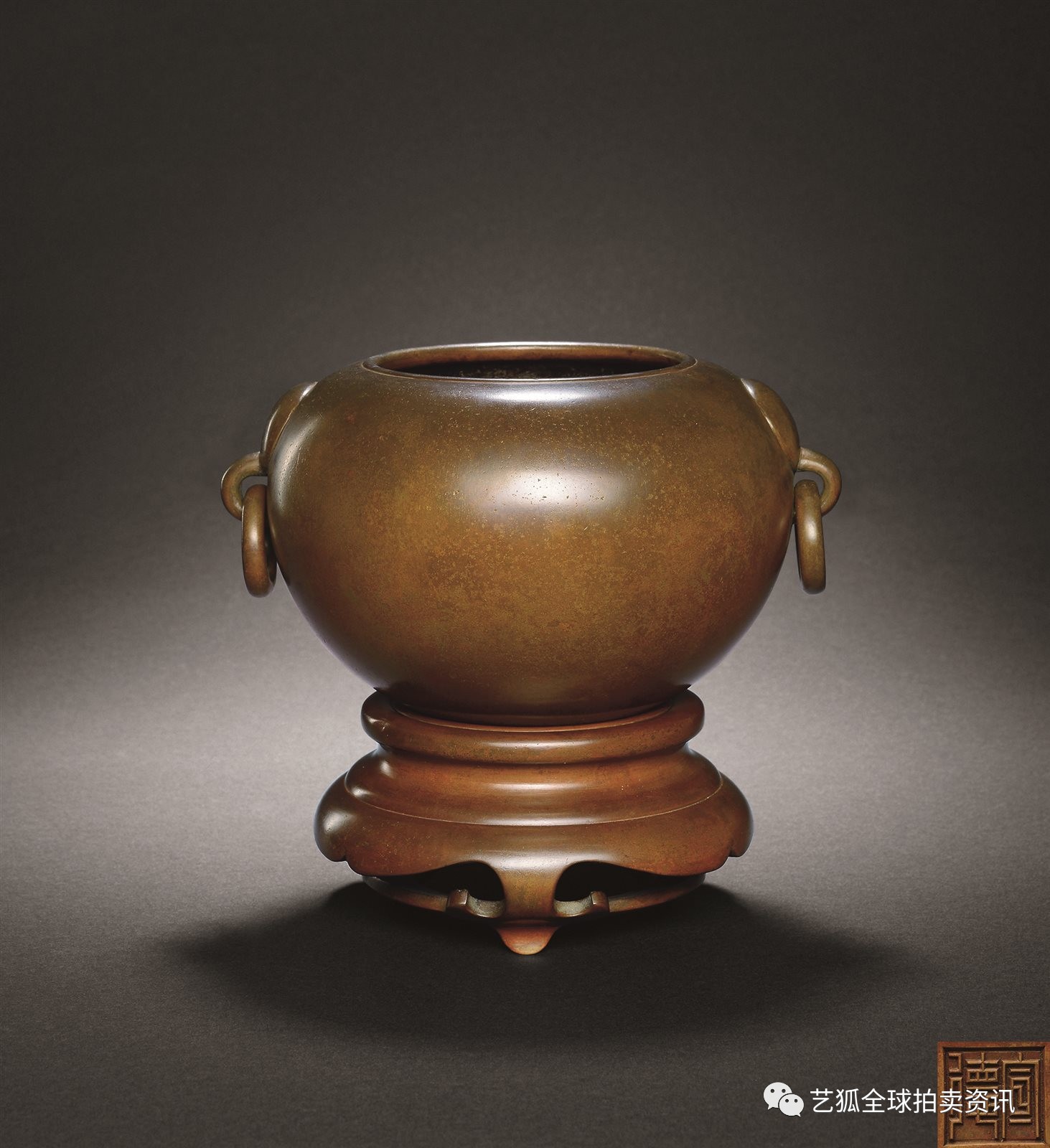 石叟镶银丝铜炉拍卖纪录,铜炉拍卖价格一览表