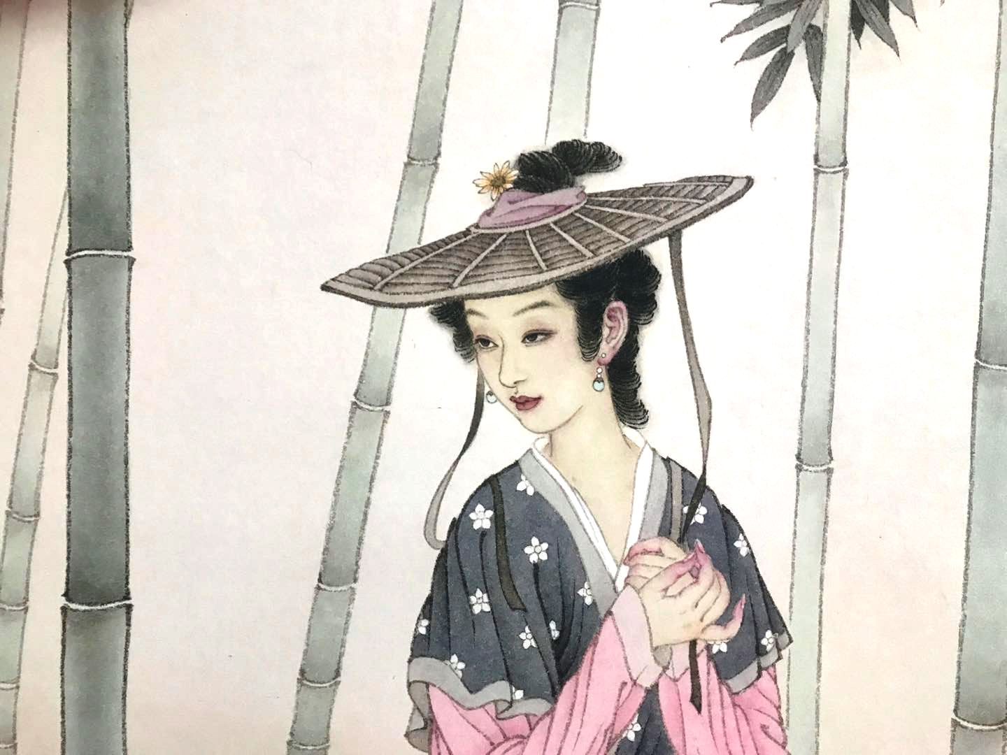 国画名家杨淑涛工笔仕女画欣赏,赵国经工笔仕女画作品欣赏