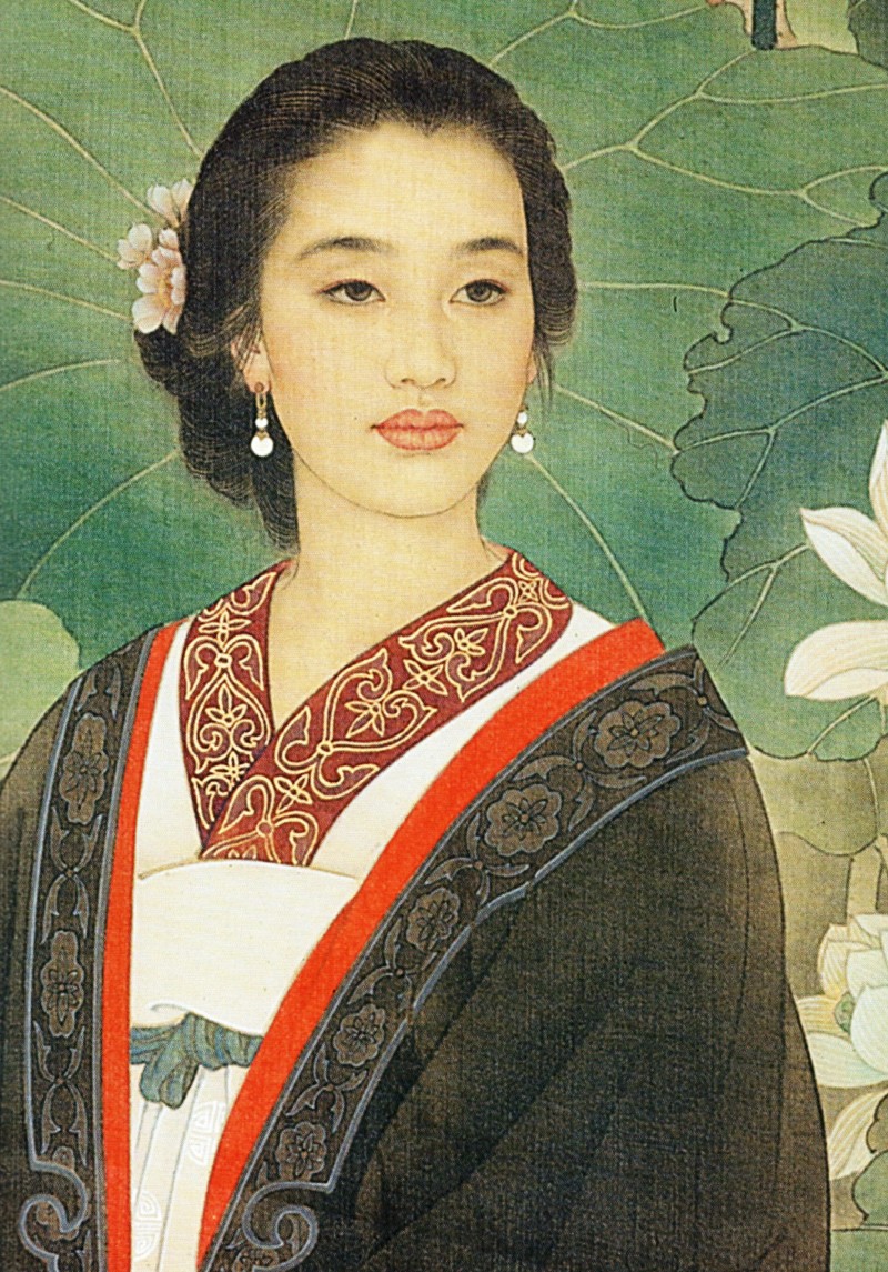 国画名家杨淑涛工笔仕女画欣赏,赵国经工笔仕女画作品欣赏