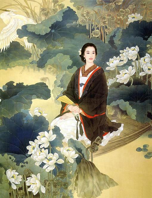 国画名家杨淑涛工笔仕女画欣赏,赵国经工笔仕女画作品欣赏