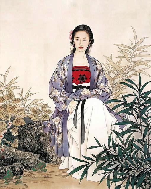 国画名家杨淑涛工笔仕女画欣赏,赵国经工笔仕女画作品欣赏