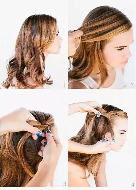 单辫前额编发教程,前额发型编发教程图解