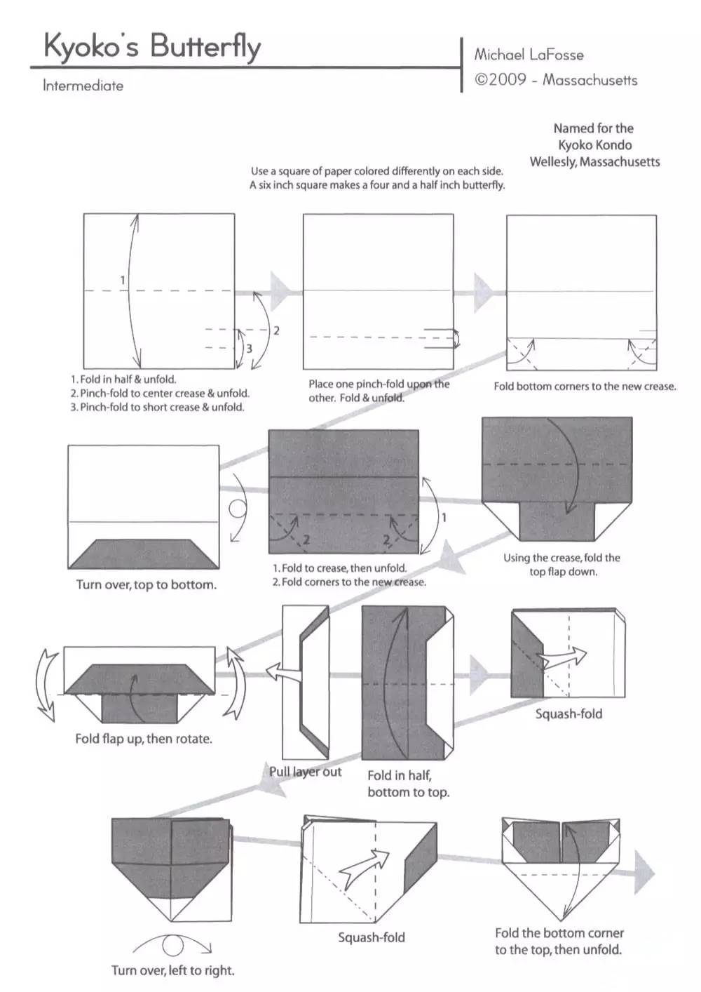 蝴蝶折纸简单折法慢教程,蝴蝶折纸最简单的折法教程