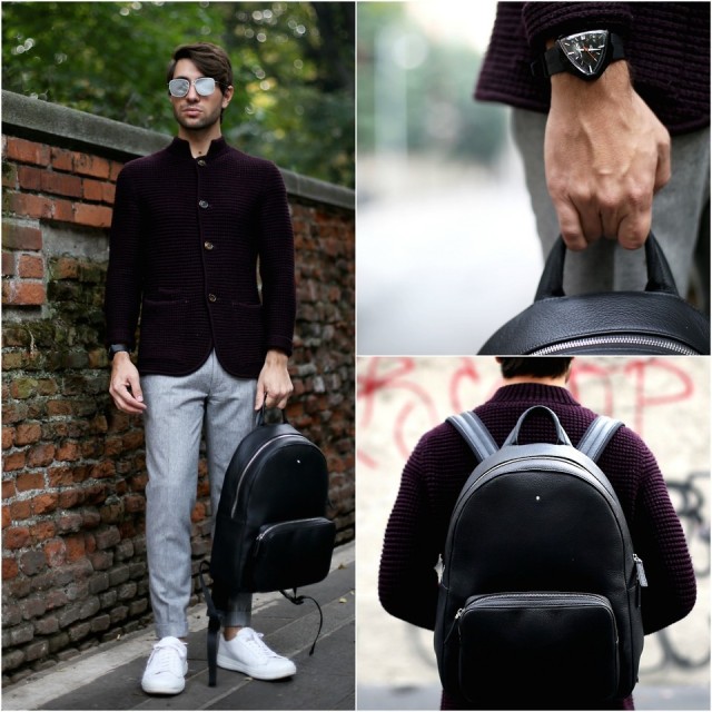 男士气质双肩背包,男生夏日训练背包