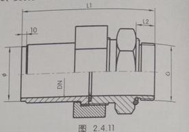 直角式电磁脉冲阀安装图,直角带螺母式电磁脉冲阀安装