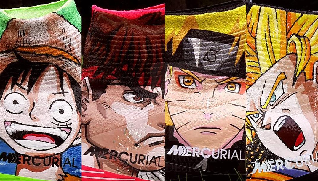 有创意的足球绘画,涂鸦球鞋足球