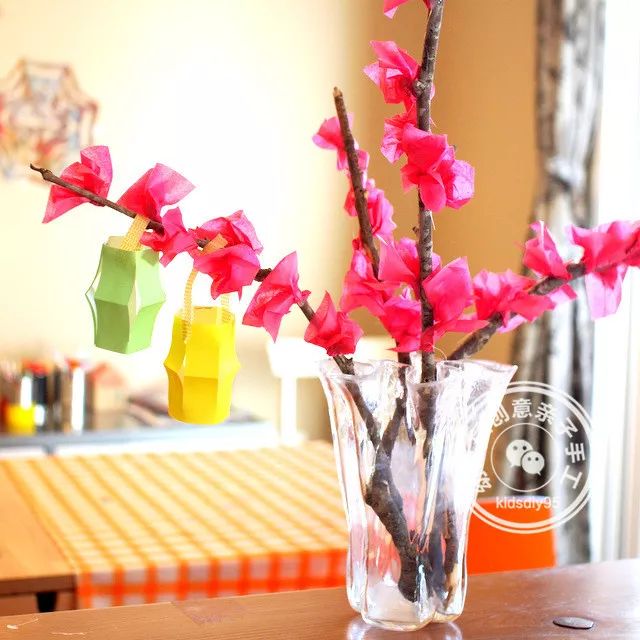 灯笼和鞭炮幼儿园手工,过年鞭炮灯笼幼儿园手工