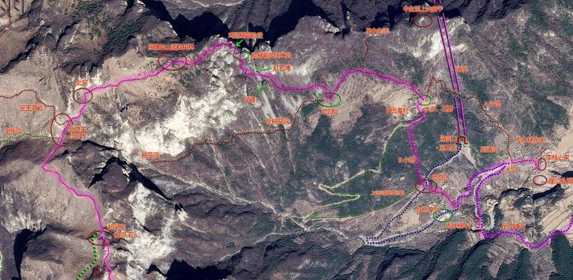 十字岭鸡冠梯环线,南太行鸡冠梯最险处