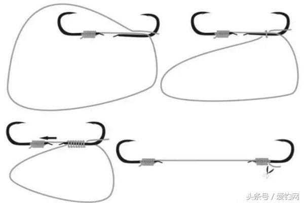 绑钓线技巧,主线绑竿稍钓各种鱼的绑法