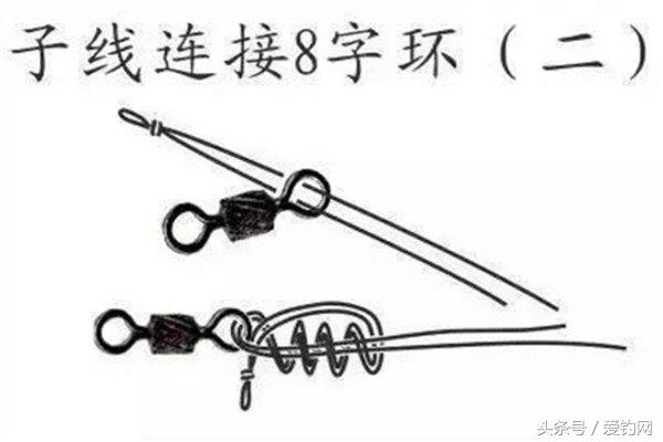 绑钓线技巧,主线绑竿稍钓各种鱼的绑法