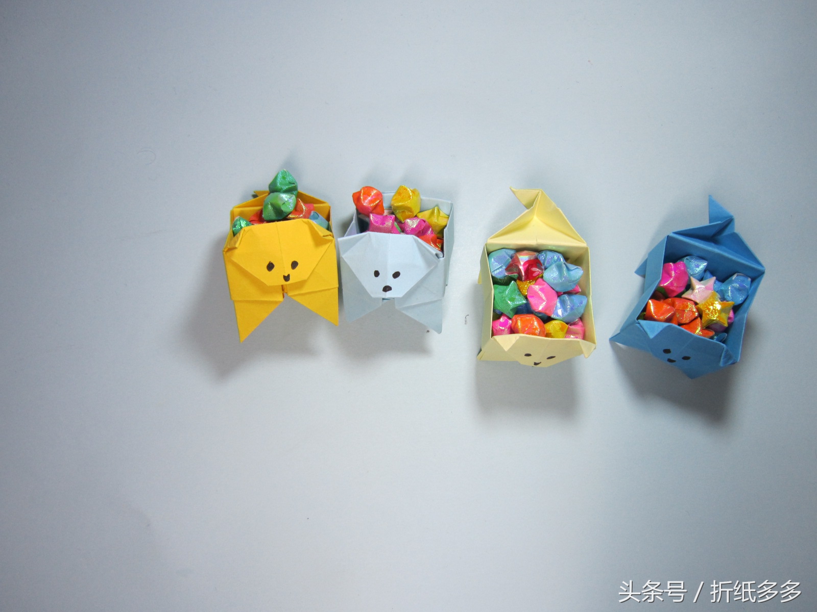 折纸大全简单易折收纳盒,折纸大全小狗盒子简单又漂亮