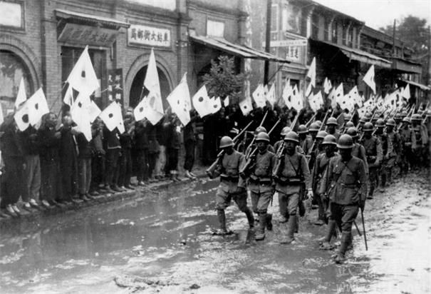 日军侵华战争侵占广西梧州吗,侵华日军侵占河北保定的真实影像