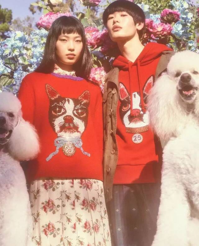 gucci鼠年衣服,gucci狗头牛仔衫
