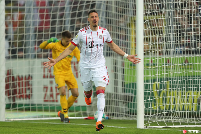 德甲直播回忆拜仁慕尼黑vs弗赖堡,德甲第25轮弗赖堡