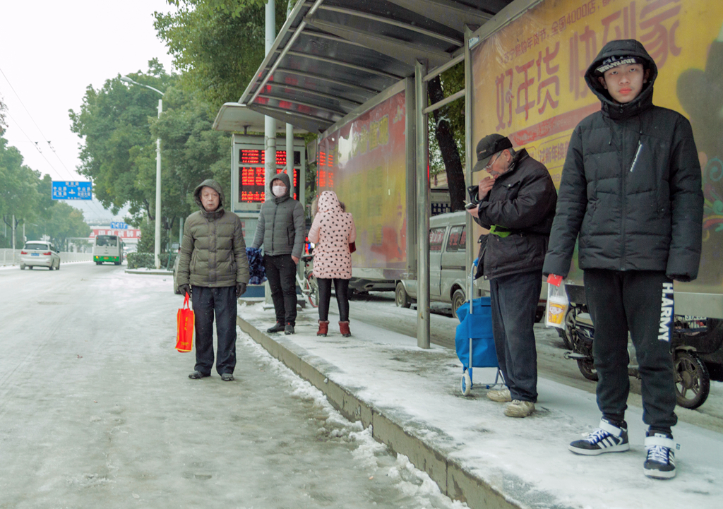 随风飞舞——雪花下武昌街头影像
