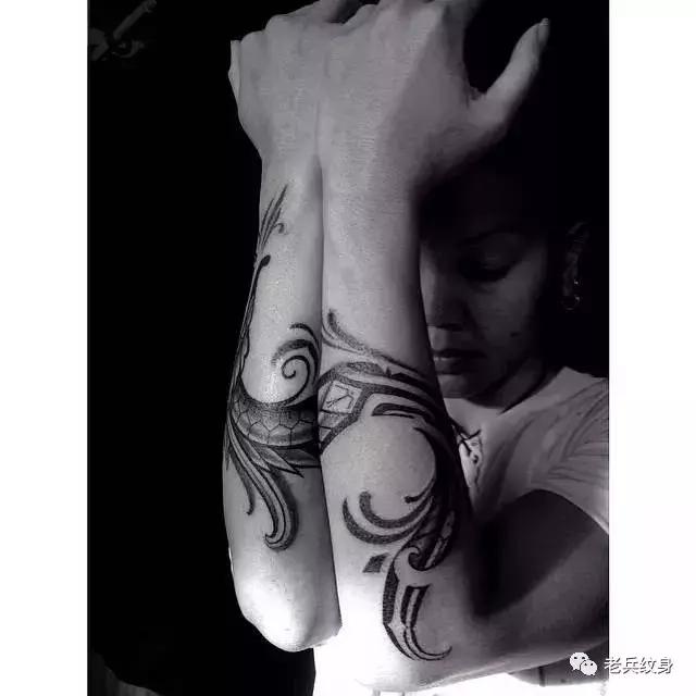手臂纹身图腾素材,图腾字体纹身图片大全