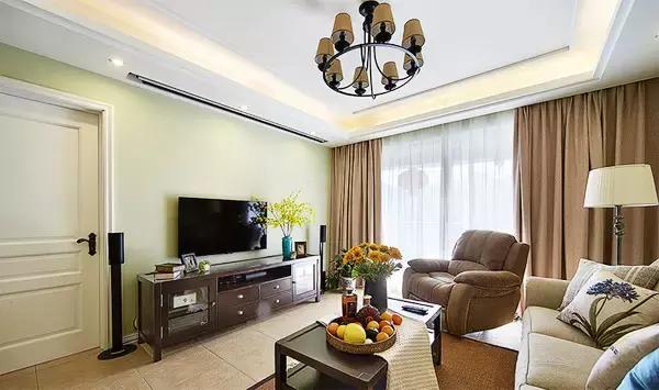 客厅电视背景墙涂料配色效果图,客厅背景墙哪种颜色最好看