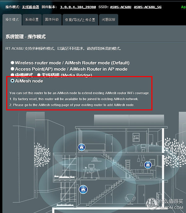 华硕路由ac68uaimesh功能,华硕ac86uaimesh组网