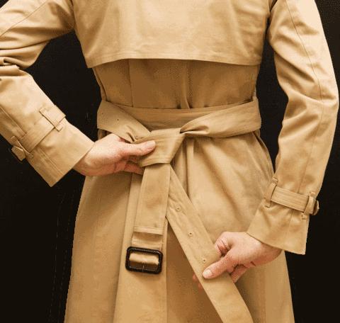 风衣腰带十字结系法三种,风衣腰带蝴蝶结系法五种