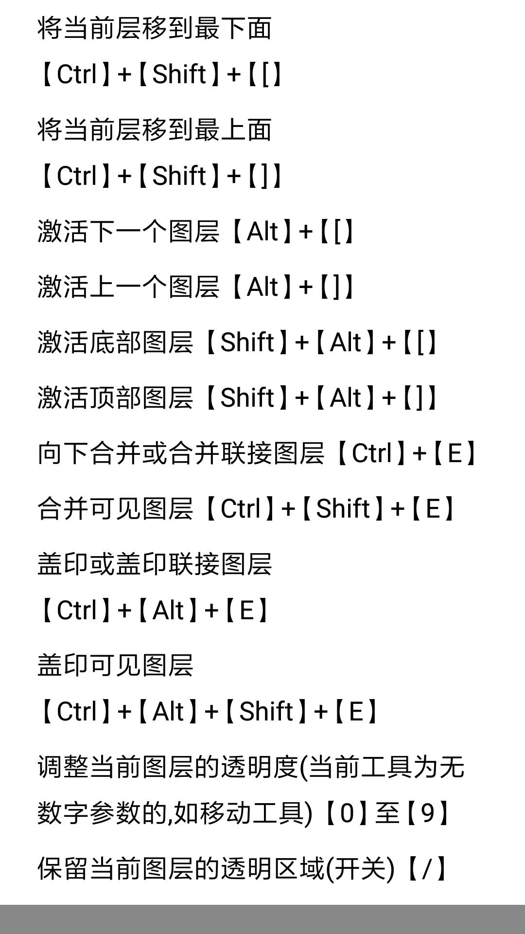 ps快捷键大全史上最全入门必备,新手必备ps快捷键技巧大全