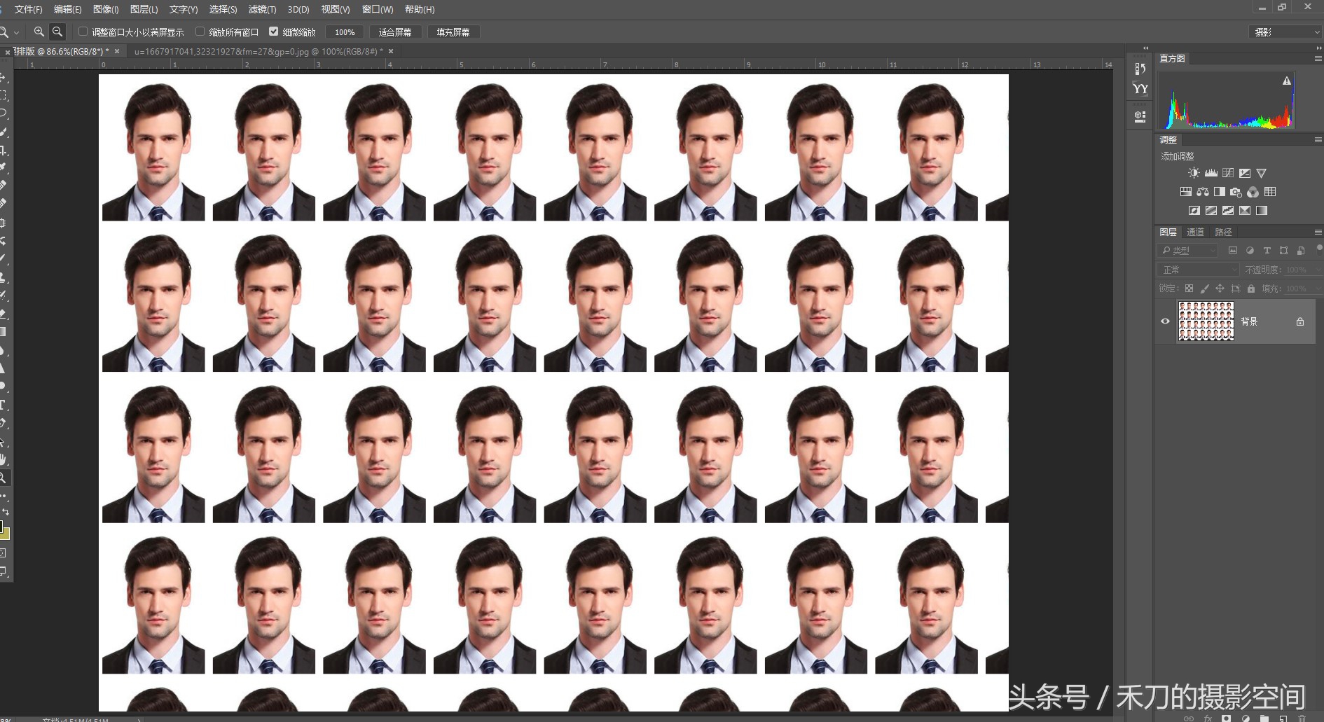 ps2020证件照排版,最美证件照拍摄与后期ps处理技巧