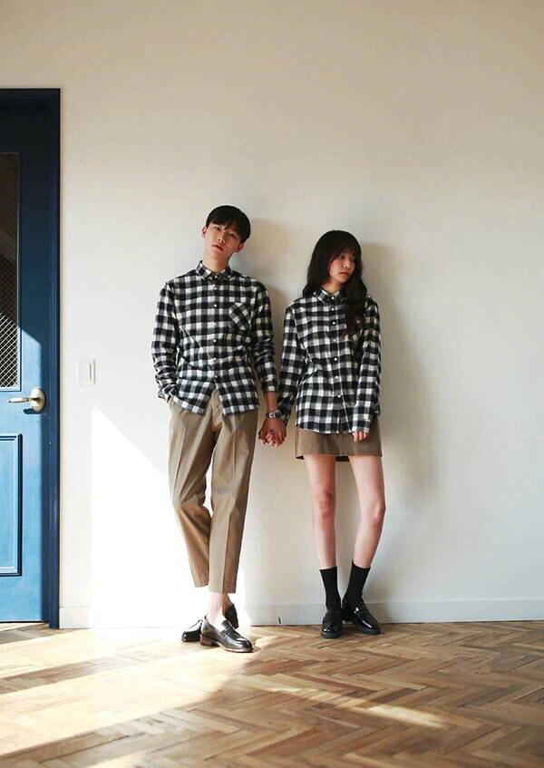 春季情侣装搭配,情侣装卫衣一男一女高级春季套装